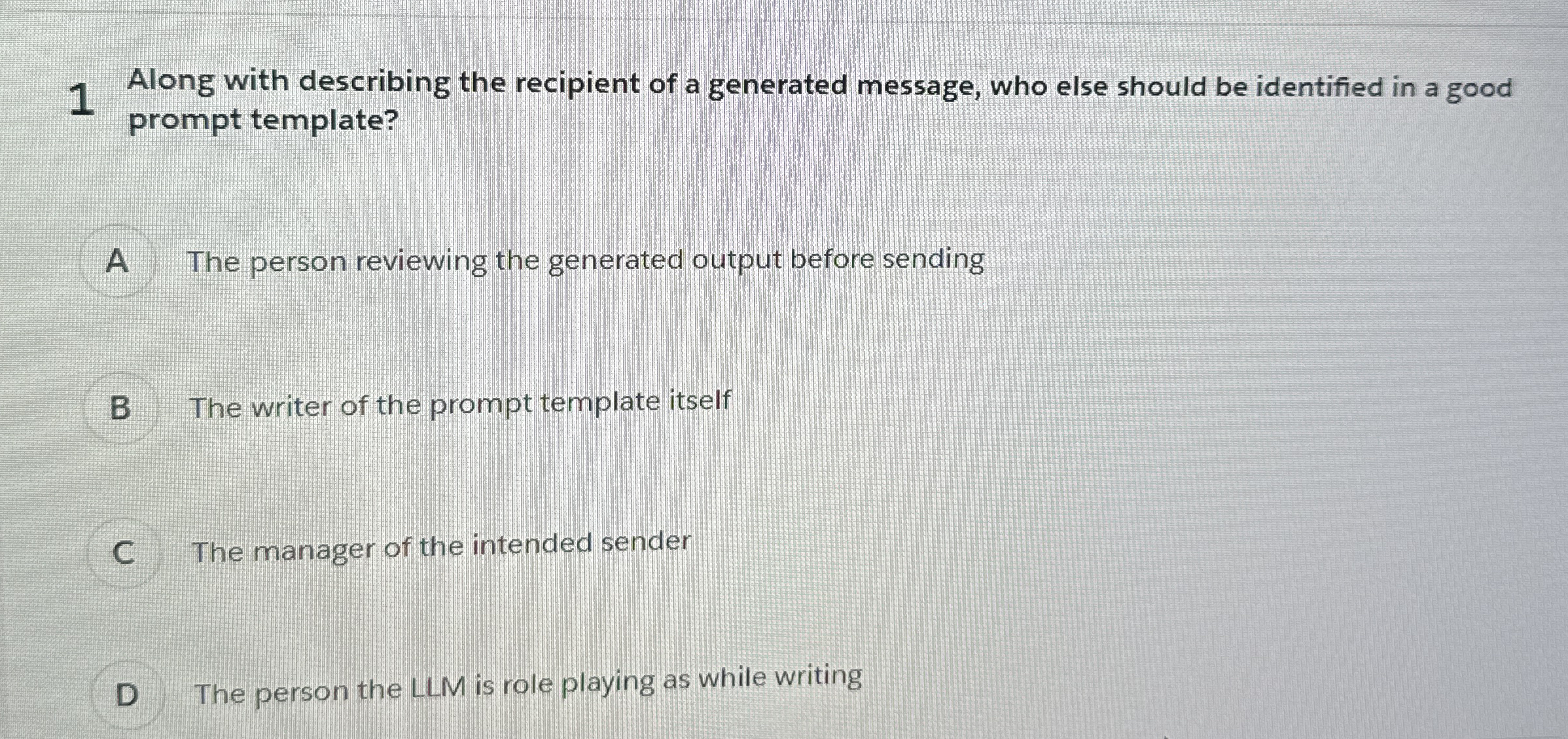 1 Along with describing the recipient of a