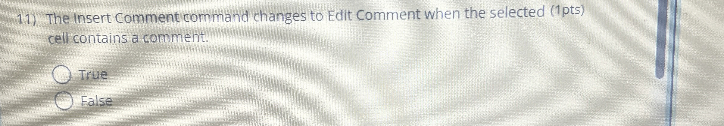 The Insert Comment command changes to Edit