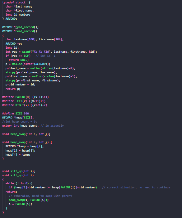 Based on this C code, could you implement read _