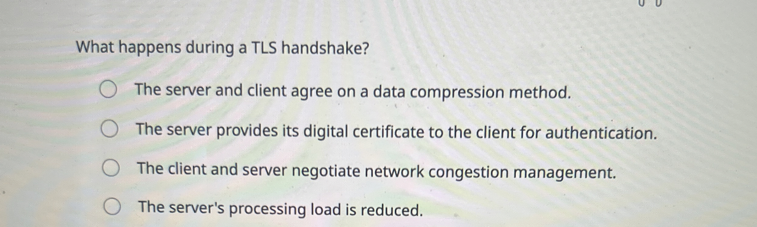 What happens during a TLS handshake? The server