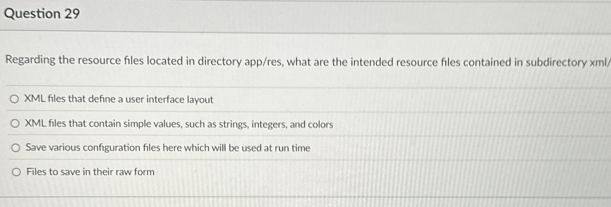 Question 2 9 Regarding the resource files located
