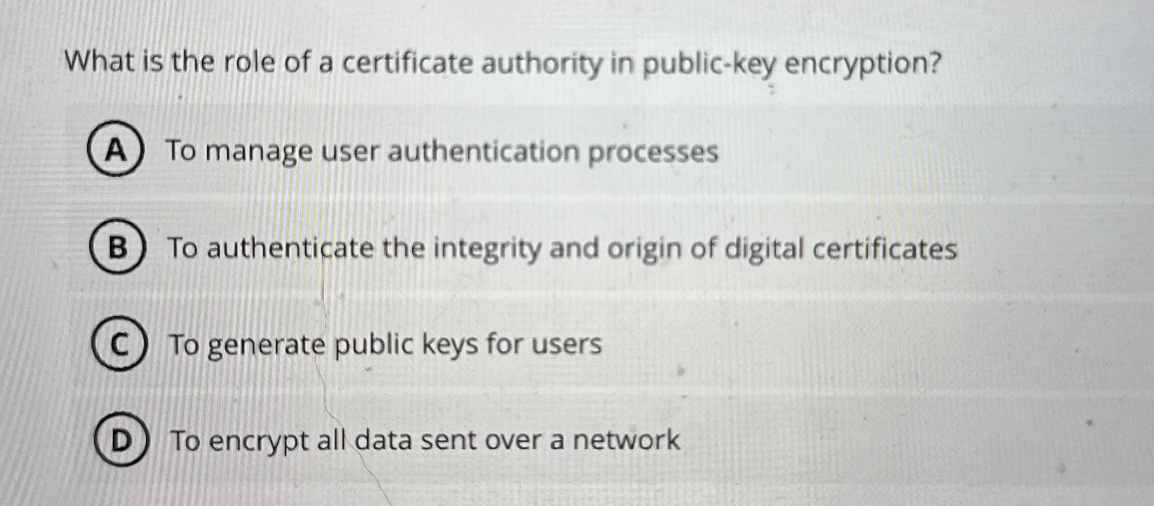 What is the role of a certificate authority in