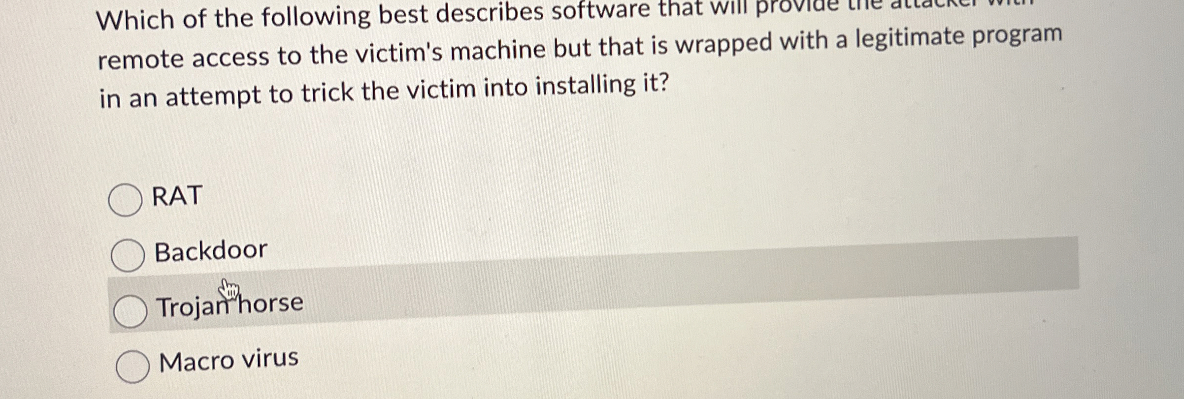 Which of the following best describes software