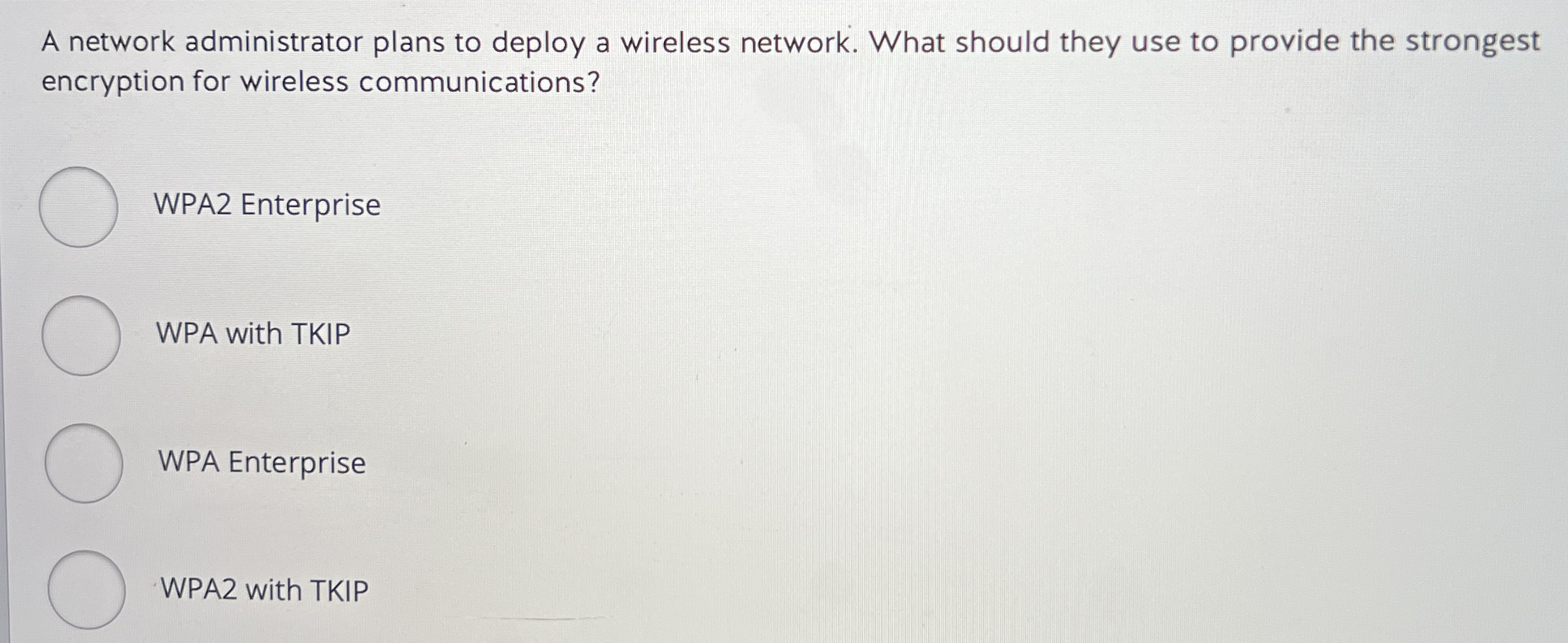 A network administrator plans to deploy a