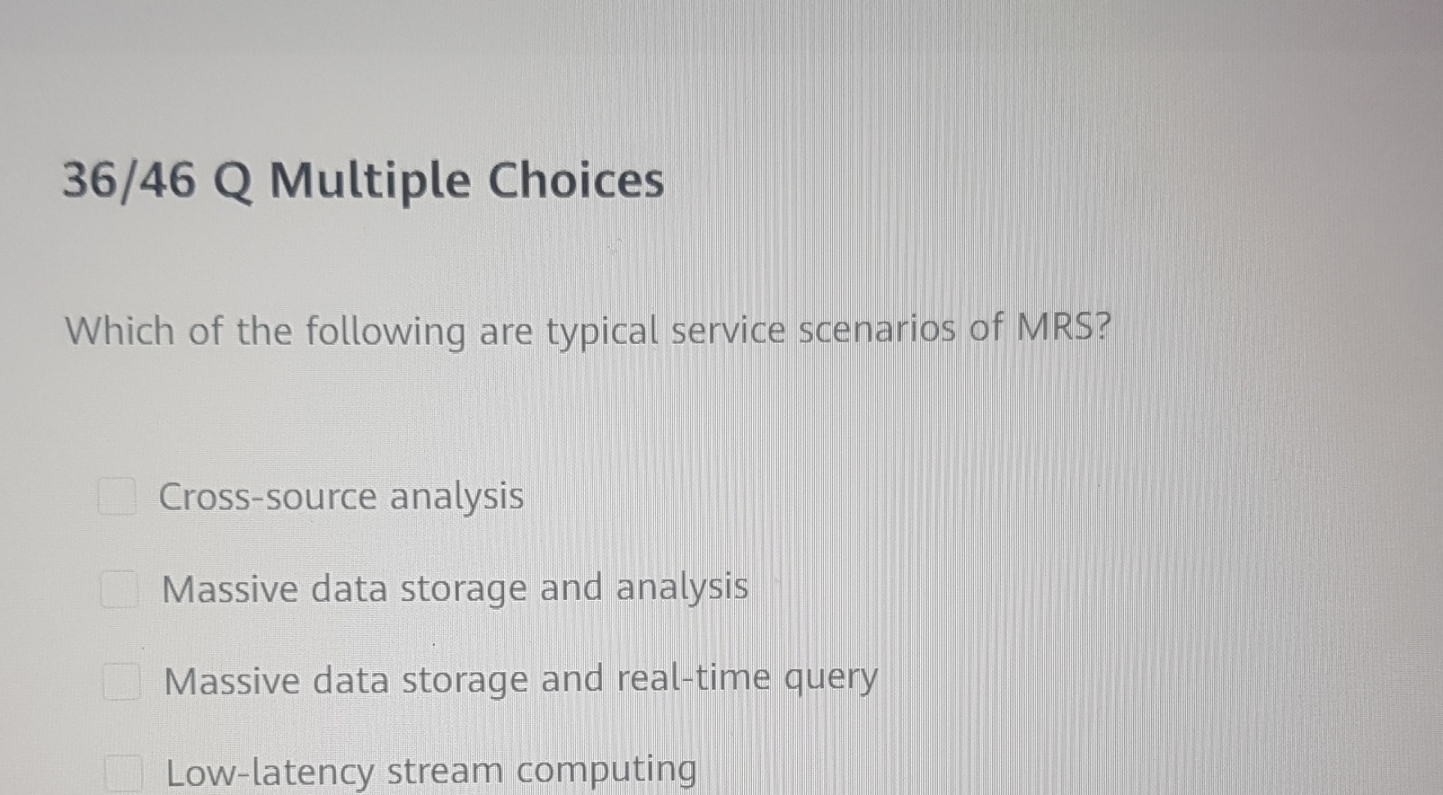 3 6 / 4 6 Q Multiple Choices Which of the