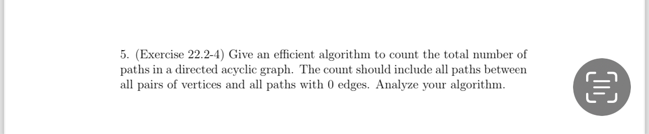 Give an efficient algorithm to count the total