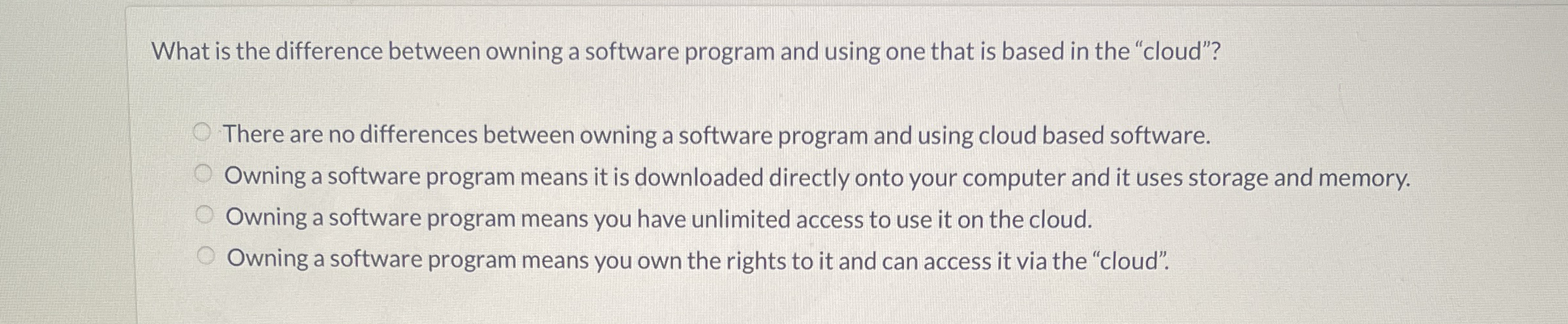 What is the difference between owning a software