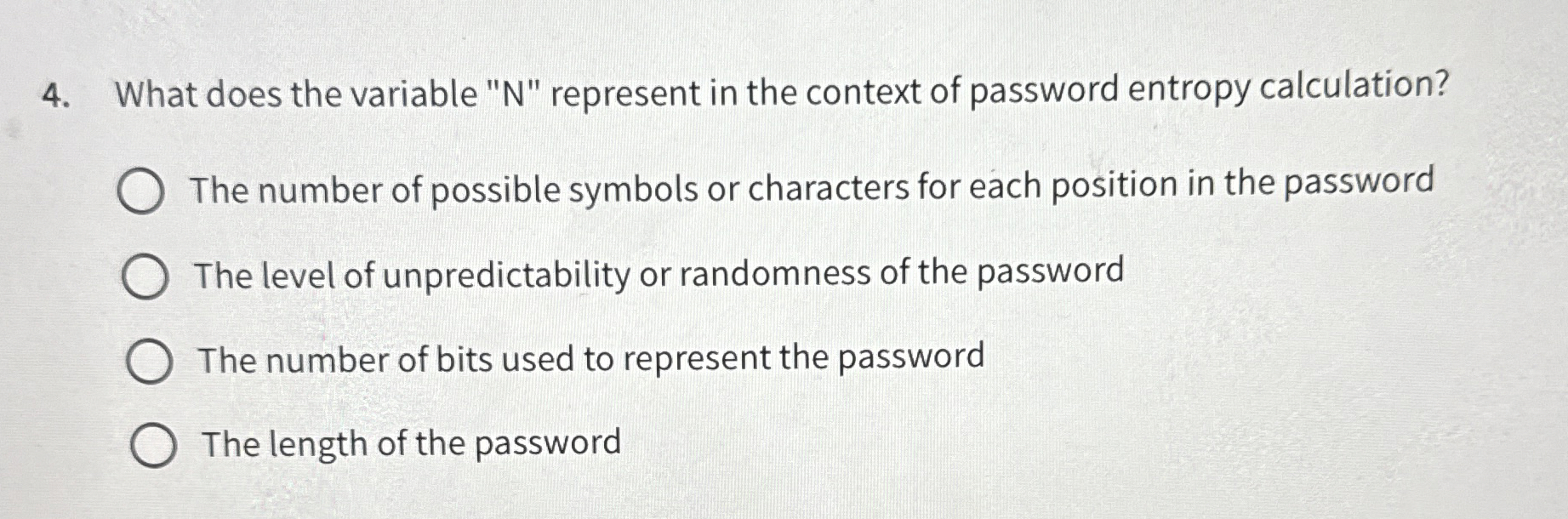 What does the variable " N " represent in the