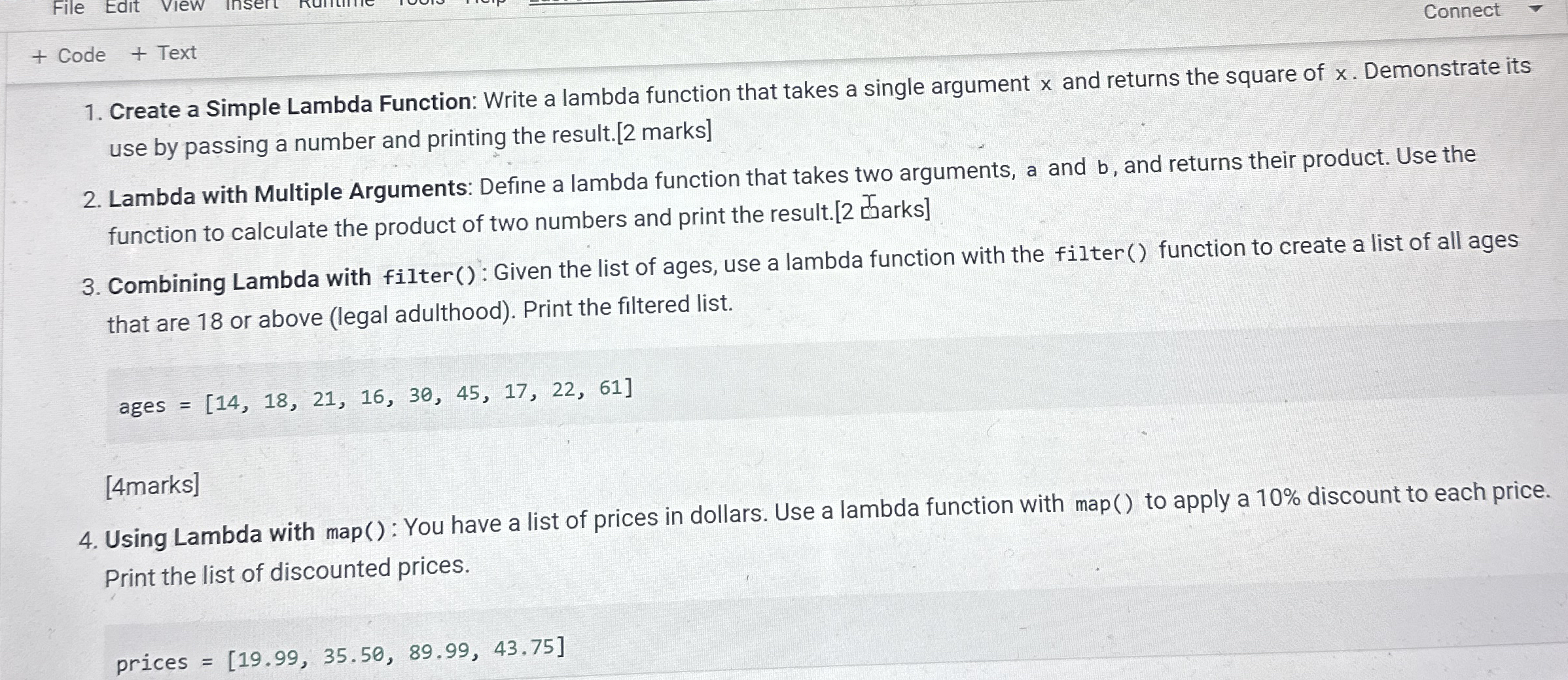 Code Text Connect Create a Simple Lambda
