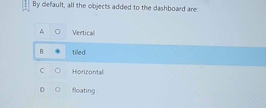 By default, all the objects added to the