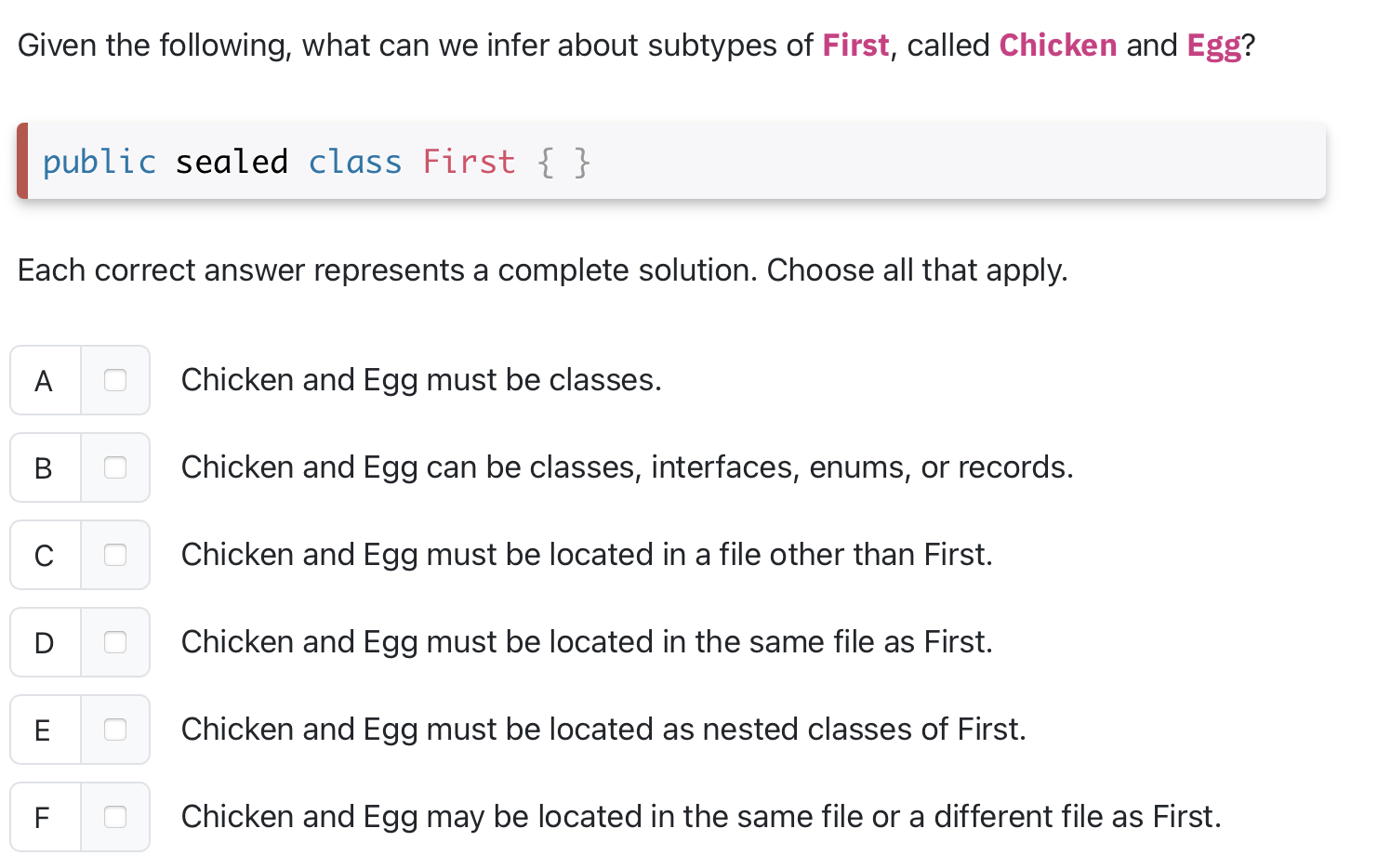 Given the following, what can we infer about