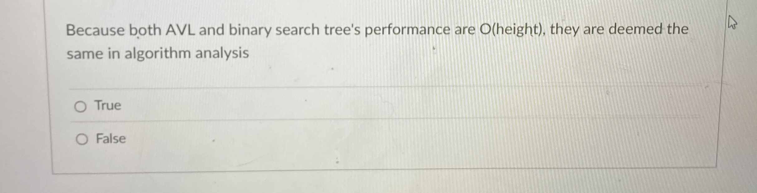 Because both AVL and binary search tree's
