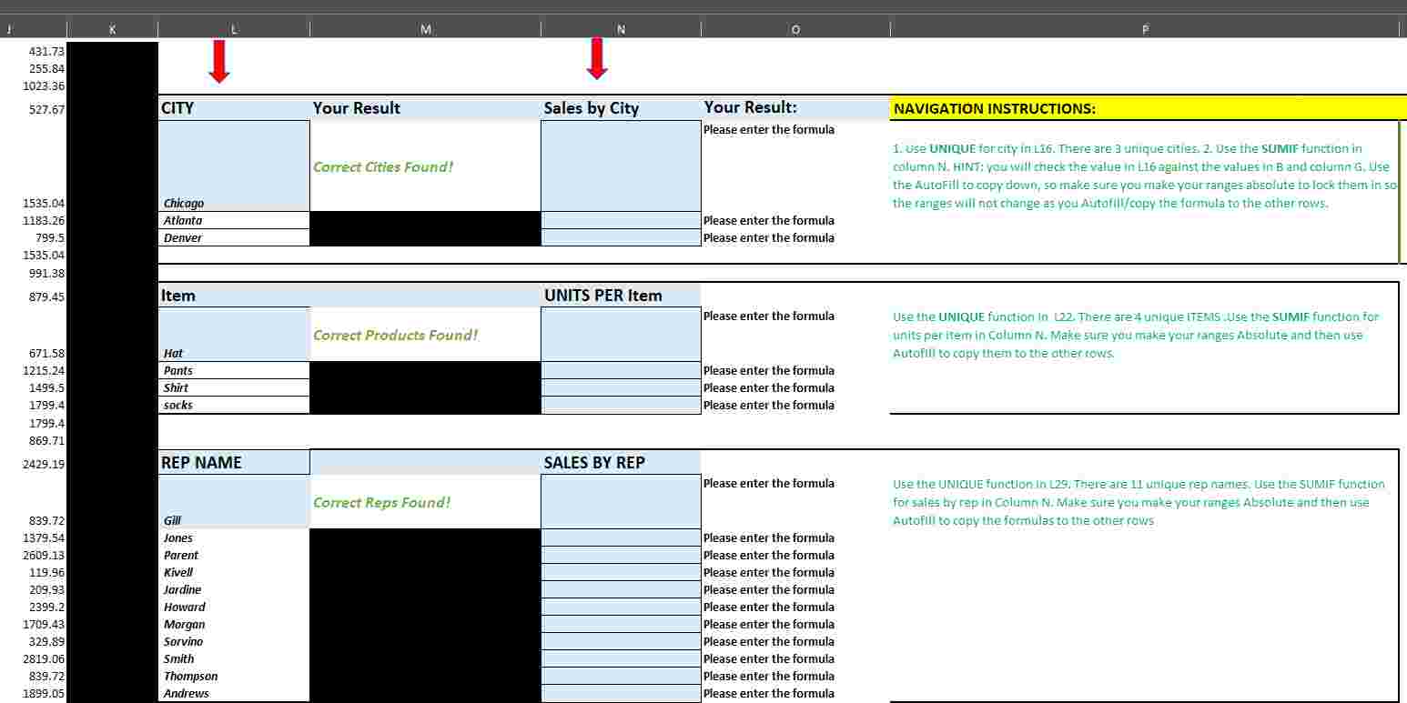 Please help me with my Fun with Functions Excel