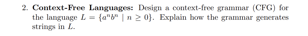 Context - Free Languages: Design a context - free
