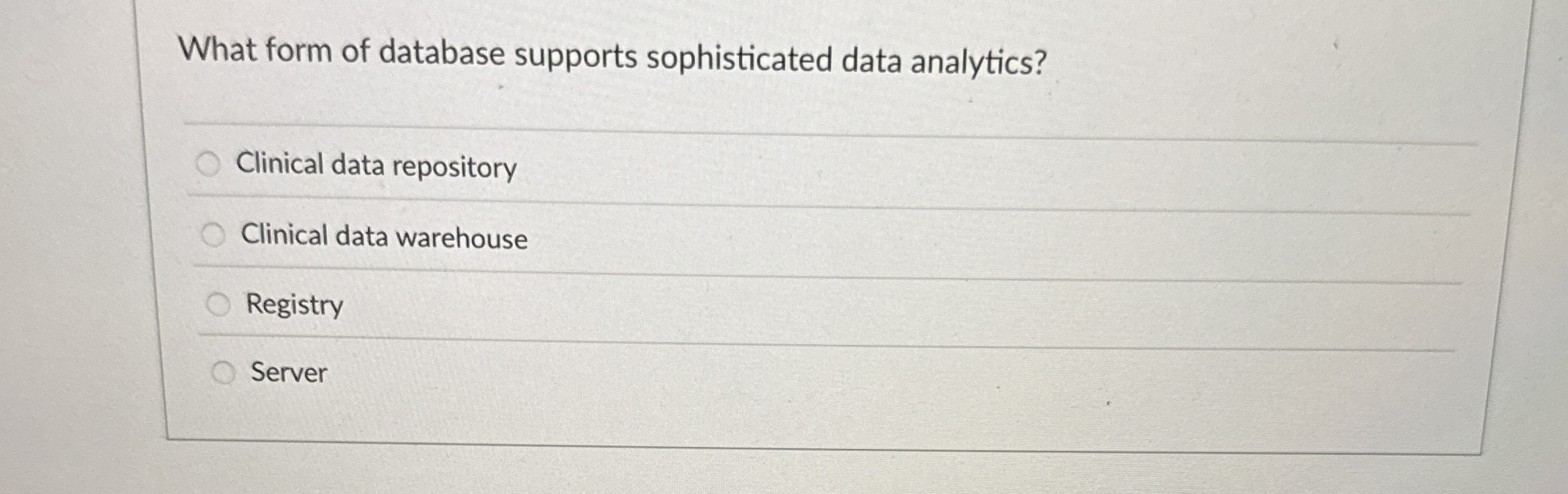 What form of database supports sophisticated data