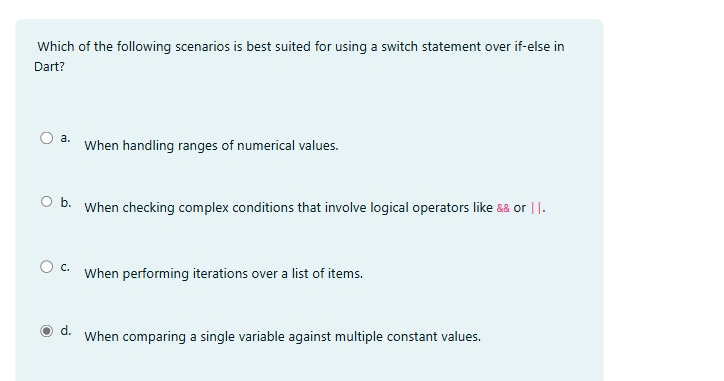 Which of the following scenarios is best suited