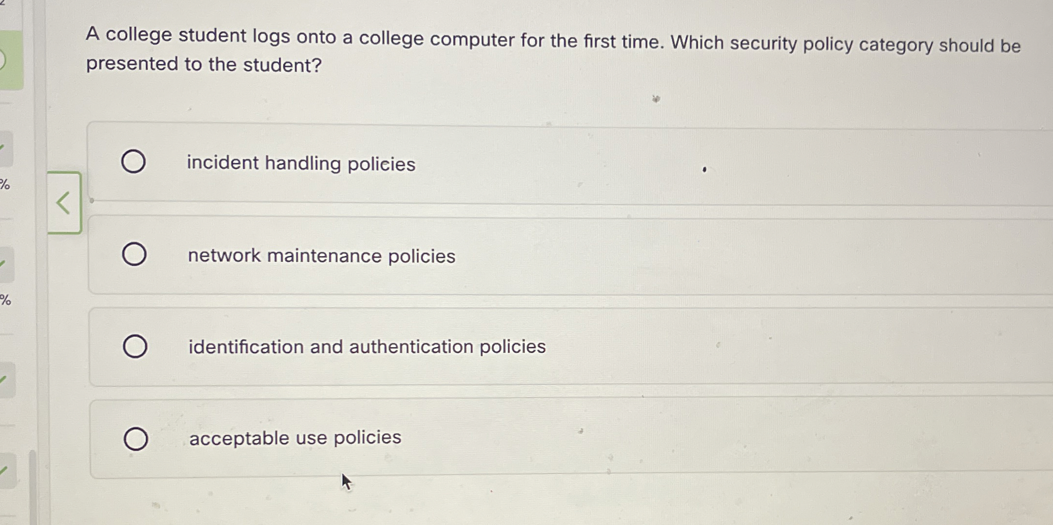 A college student logs onto a college computer