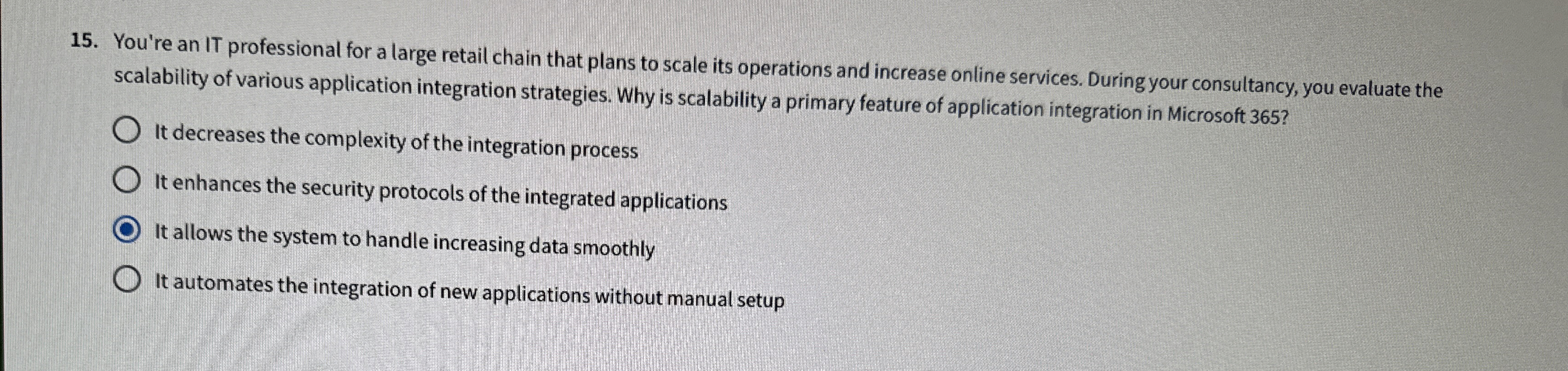 You're an IT professional for a large retail