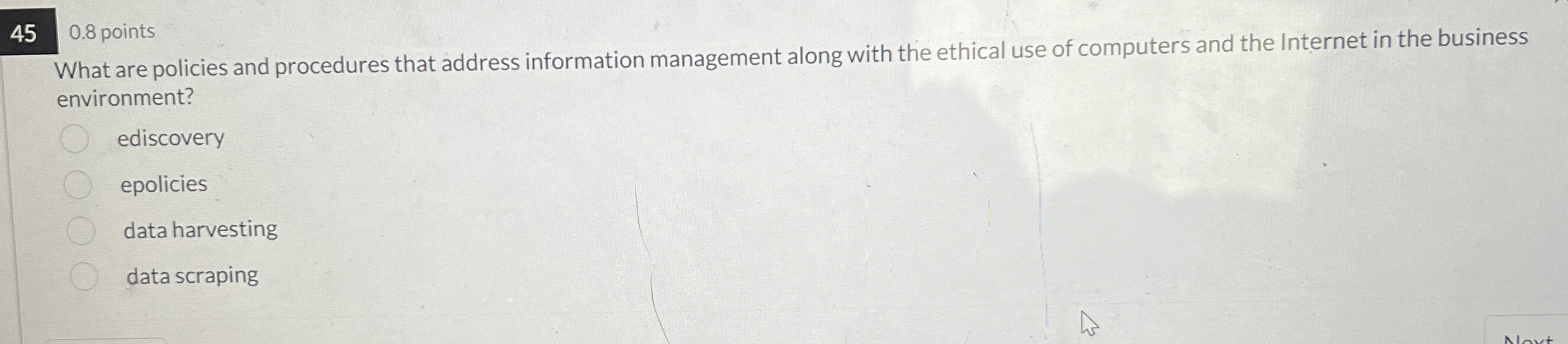 4 5 0 . 8 points What are policies and procedures
