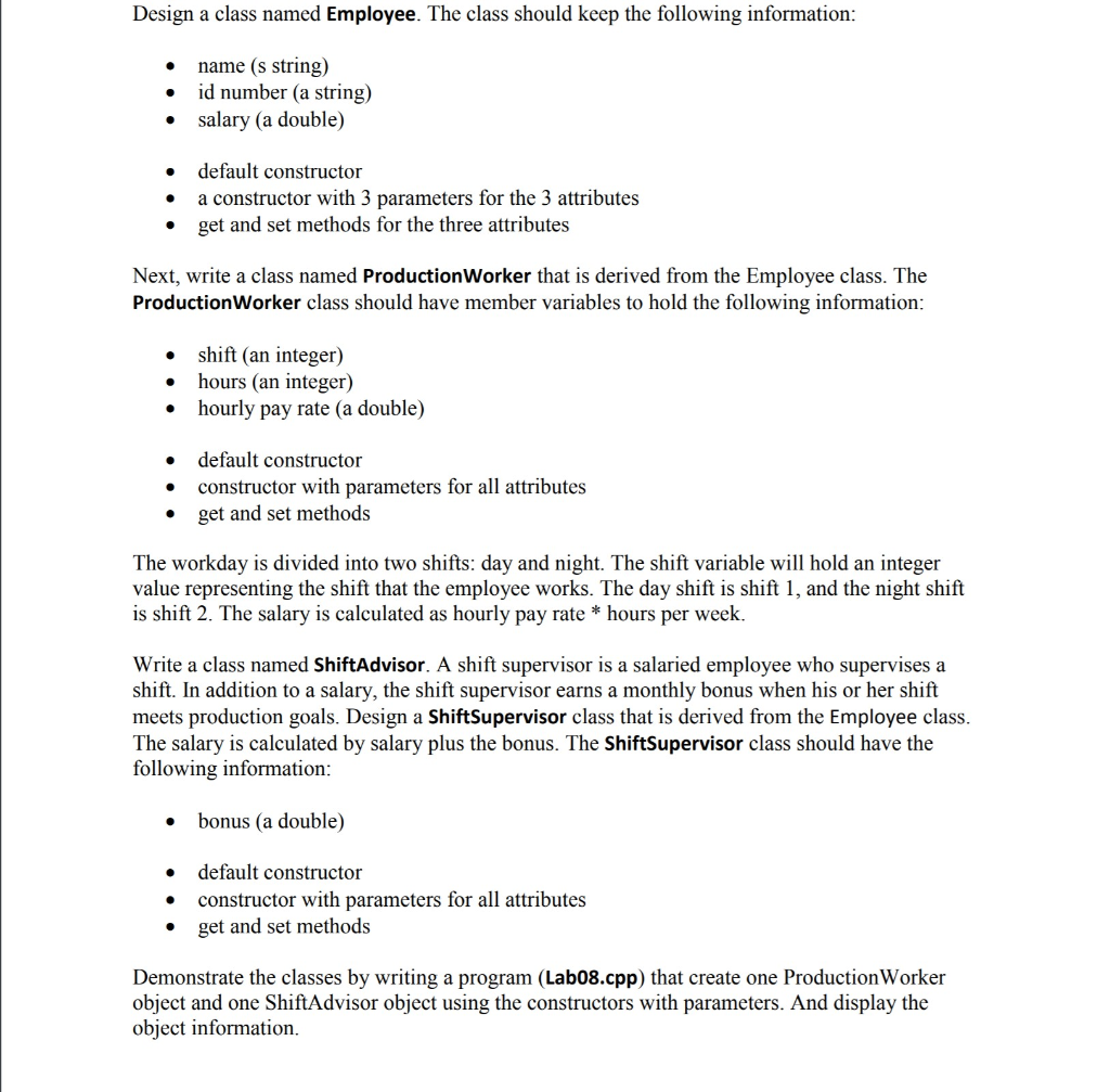 Need help with Java code. Design a class named