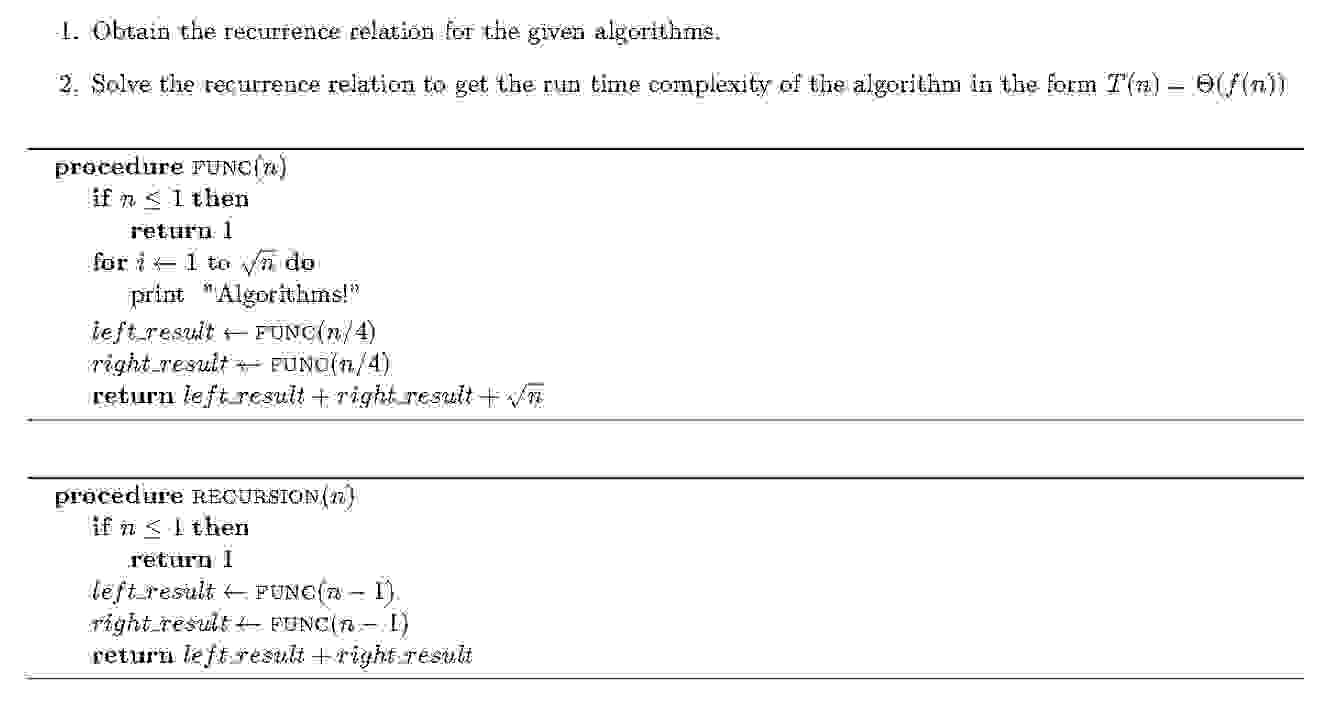 Obtain the recurence celation for the given