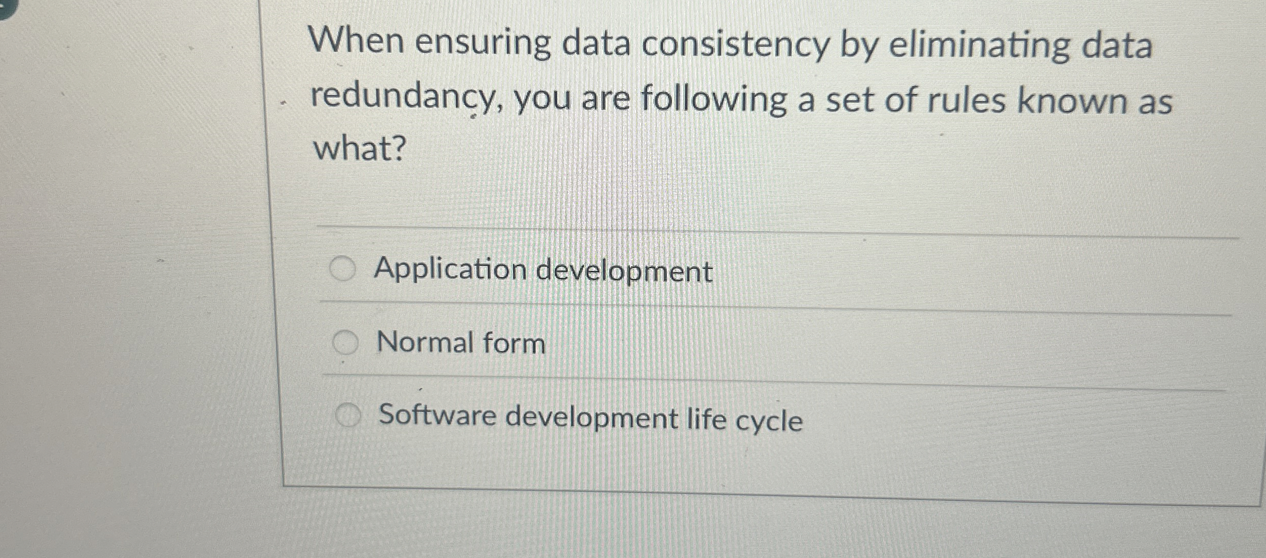 When ensuring data consistency by eliminating