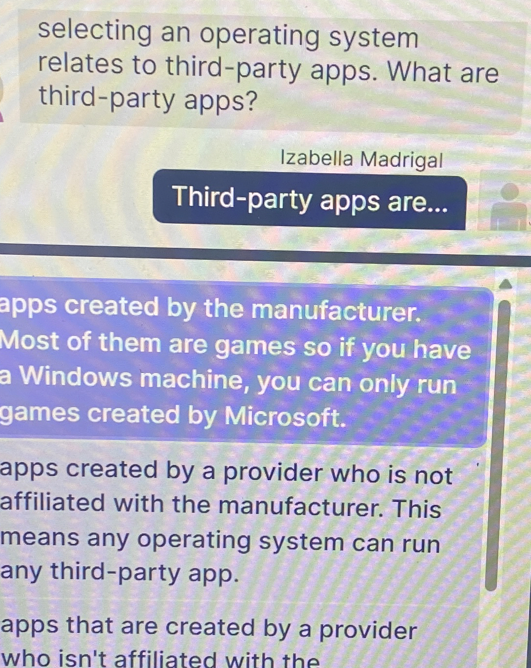 selecting an operating system relates to third -