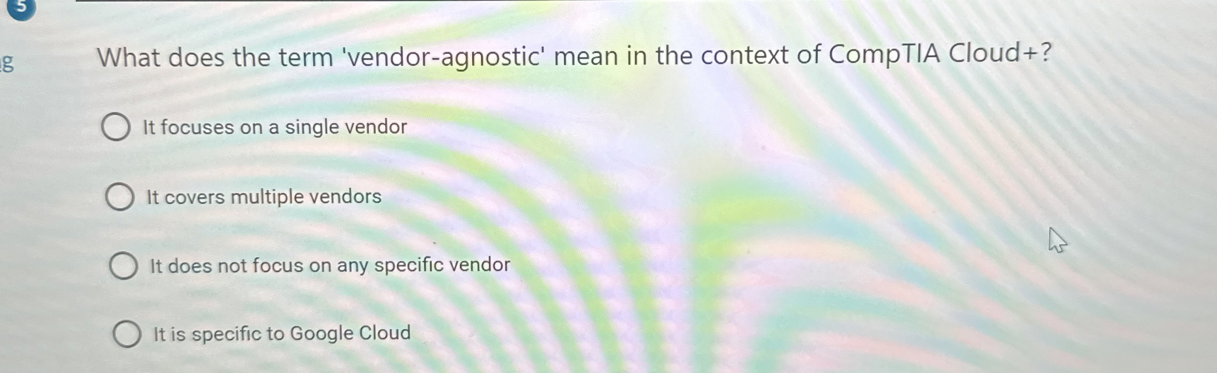 What does the term 'vendor - agnostic' mean in