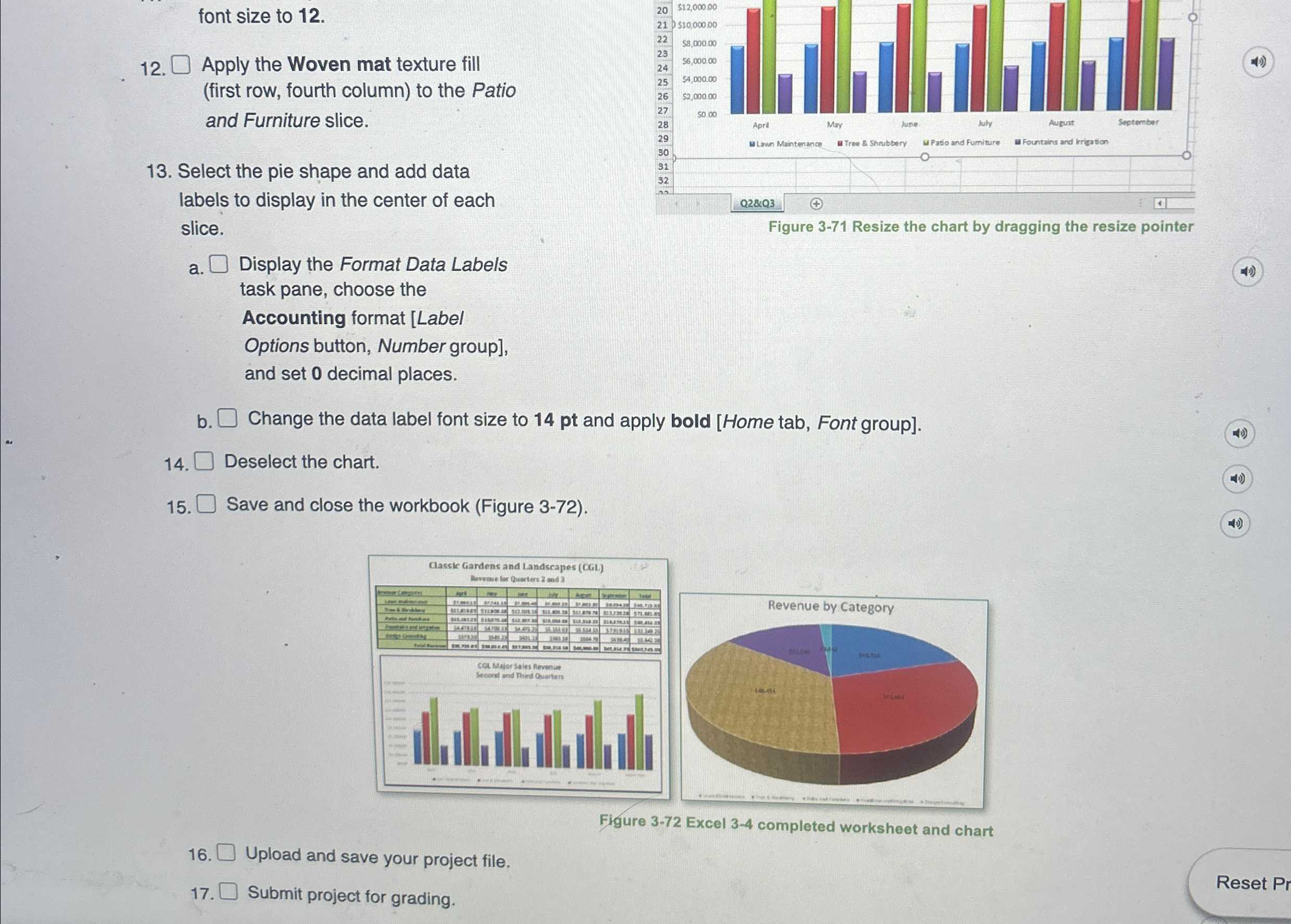 font size to 1 2 . 1 2 . Apply the Woven mat