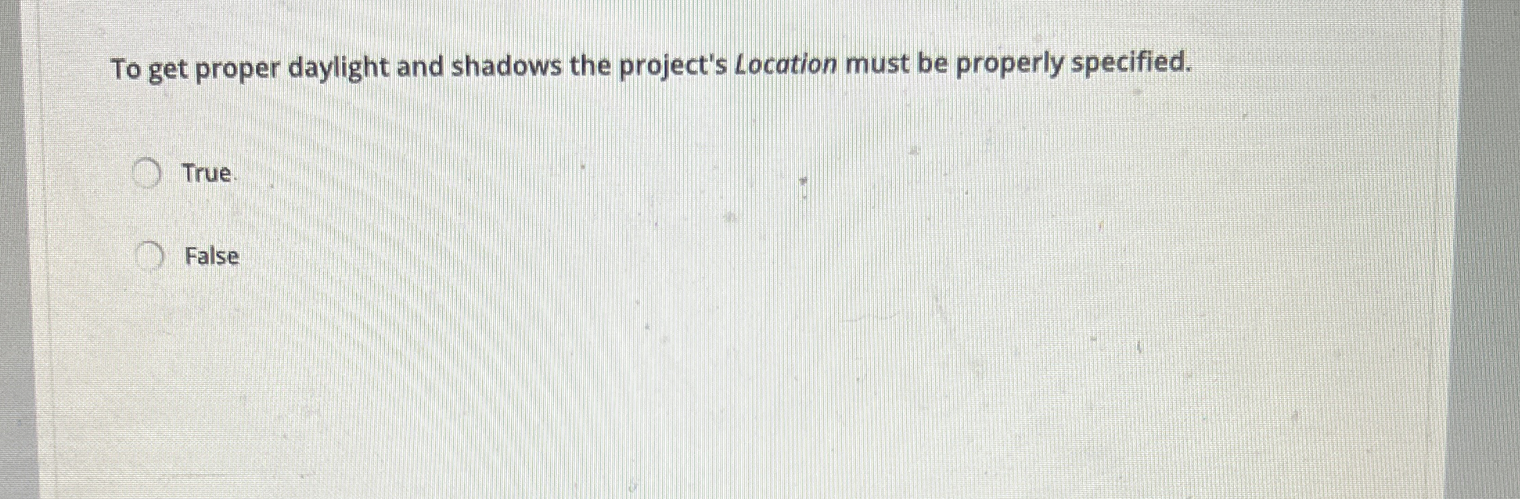 To get proper daylight and shadows the project's