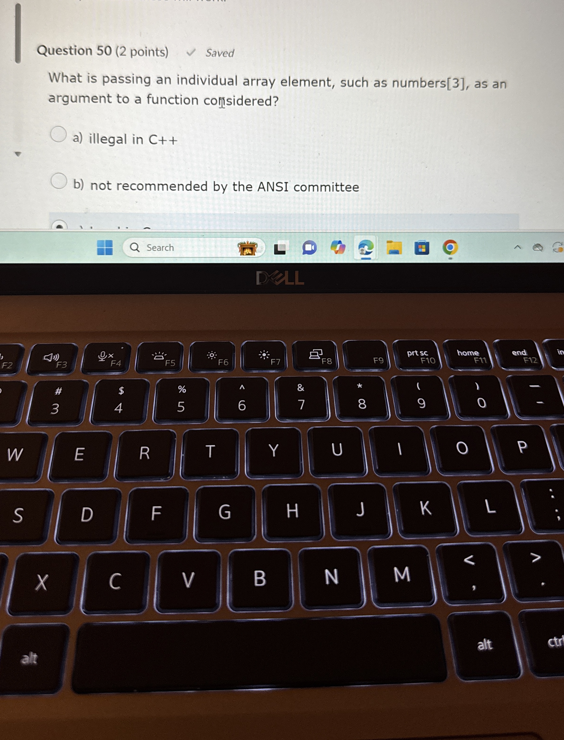 Question 5 0 ( 2 points ) Saved What is passing
