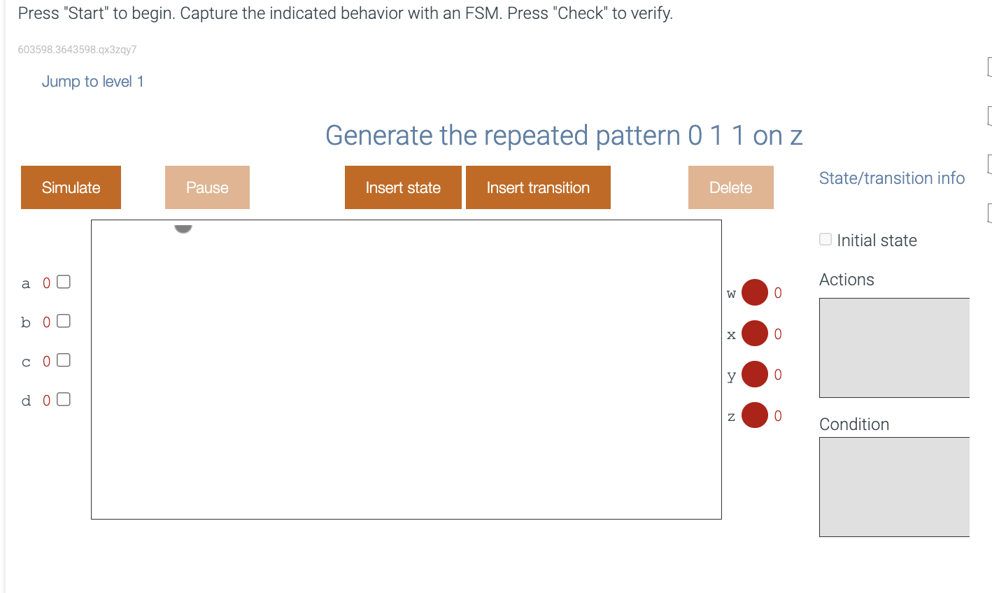 Press "Start" to begin. Capture the indicated