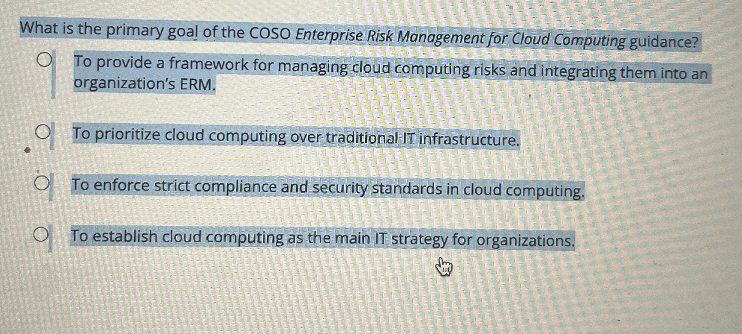 What is the primary goal of the COSO Enterprise