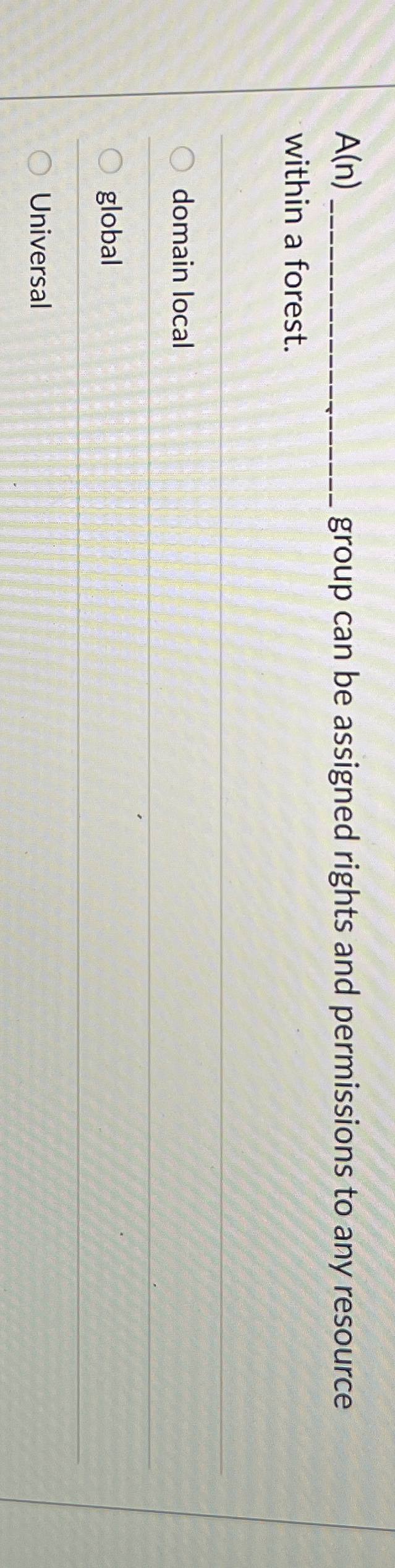 A ( n ) group can be assigned rights and