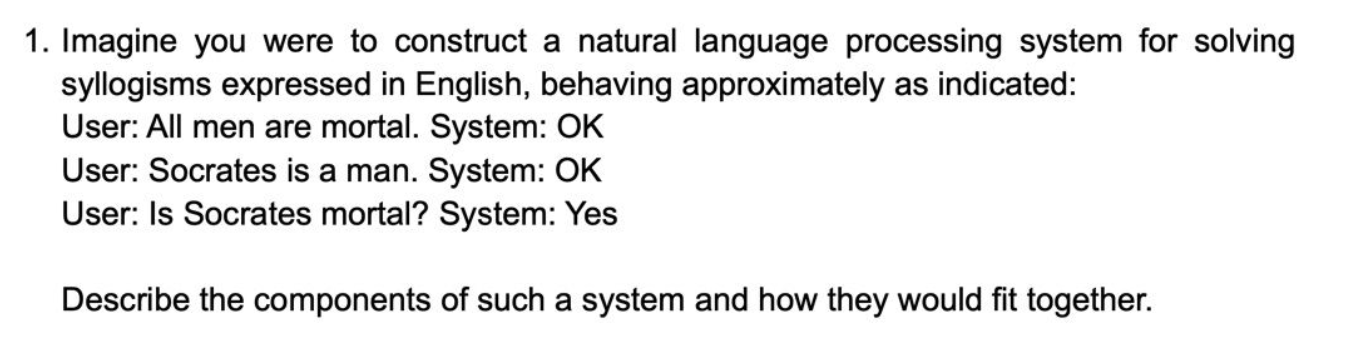 1 . Imagine you were to construct a natural