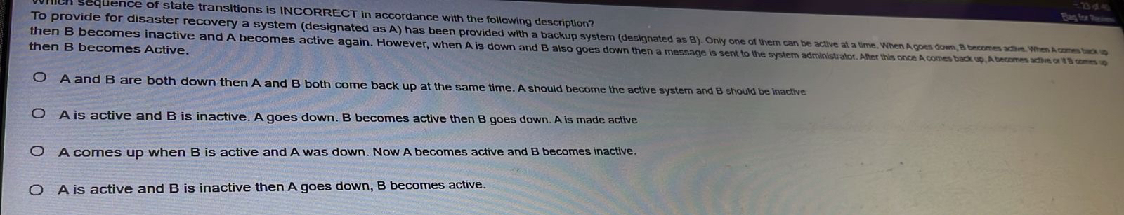 To proveque of state transitions is INCORRECT in