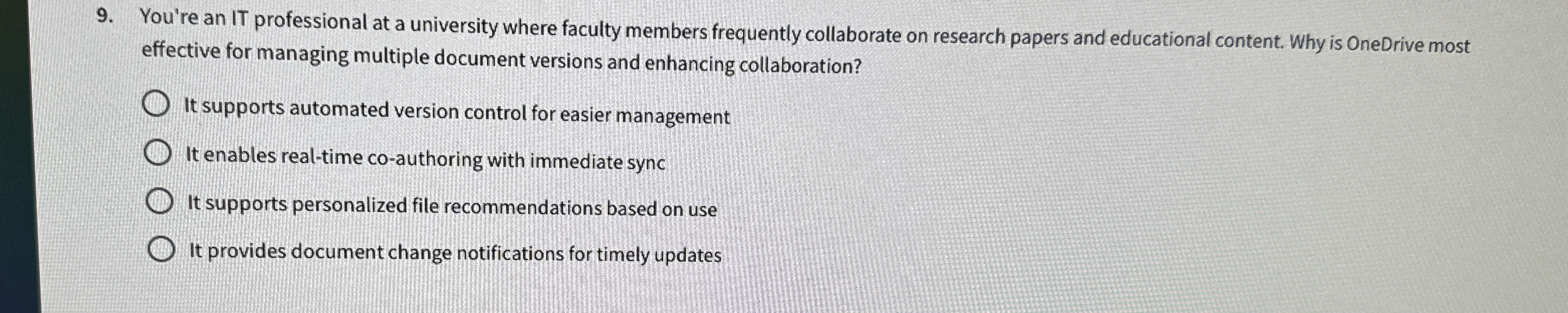 You're an IT professional at a university where