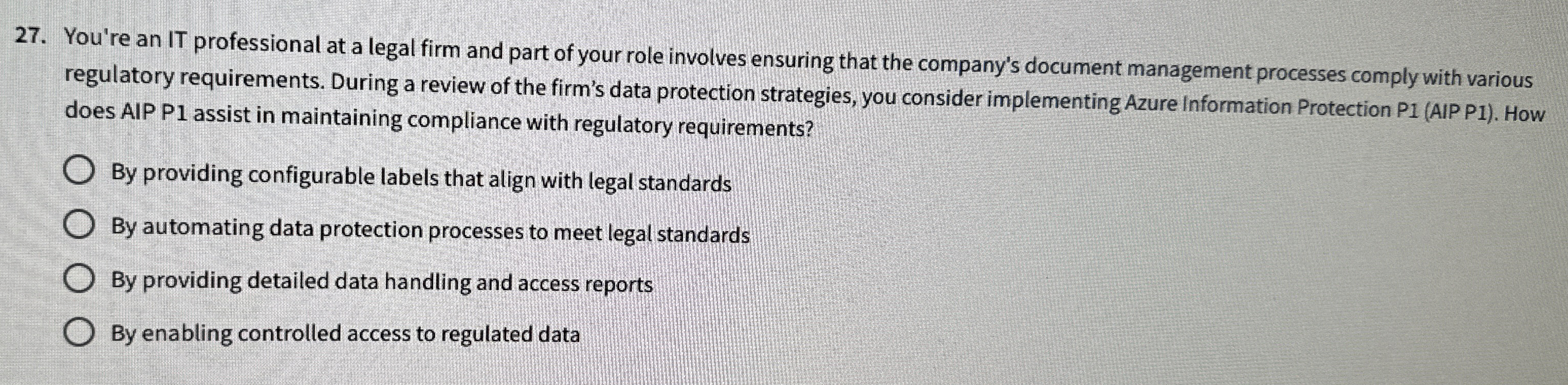 You're an IT professional at a legal firm and