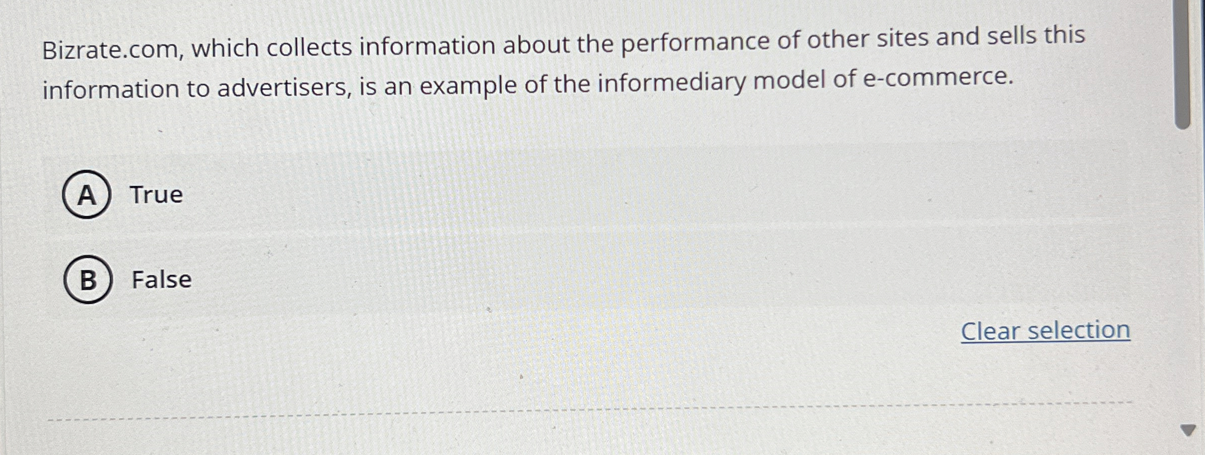 Bizrate.com, which collects information about the