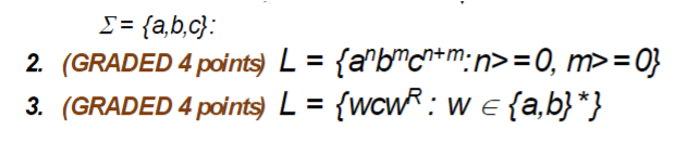 Construct npda s that accept the following