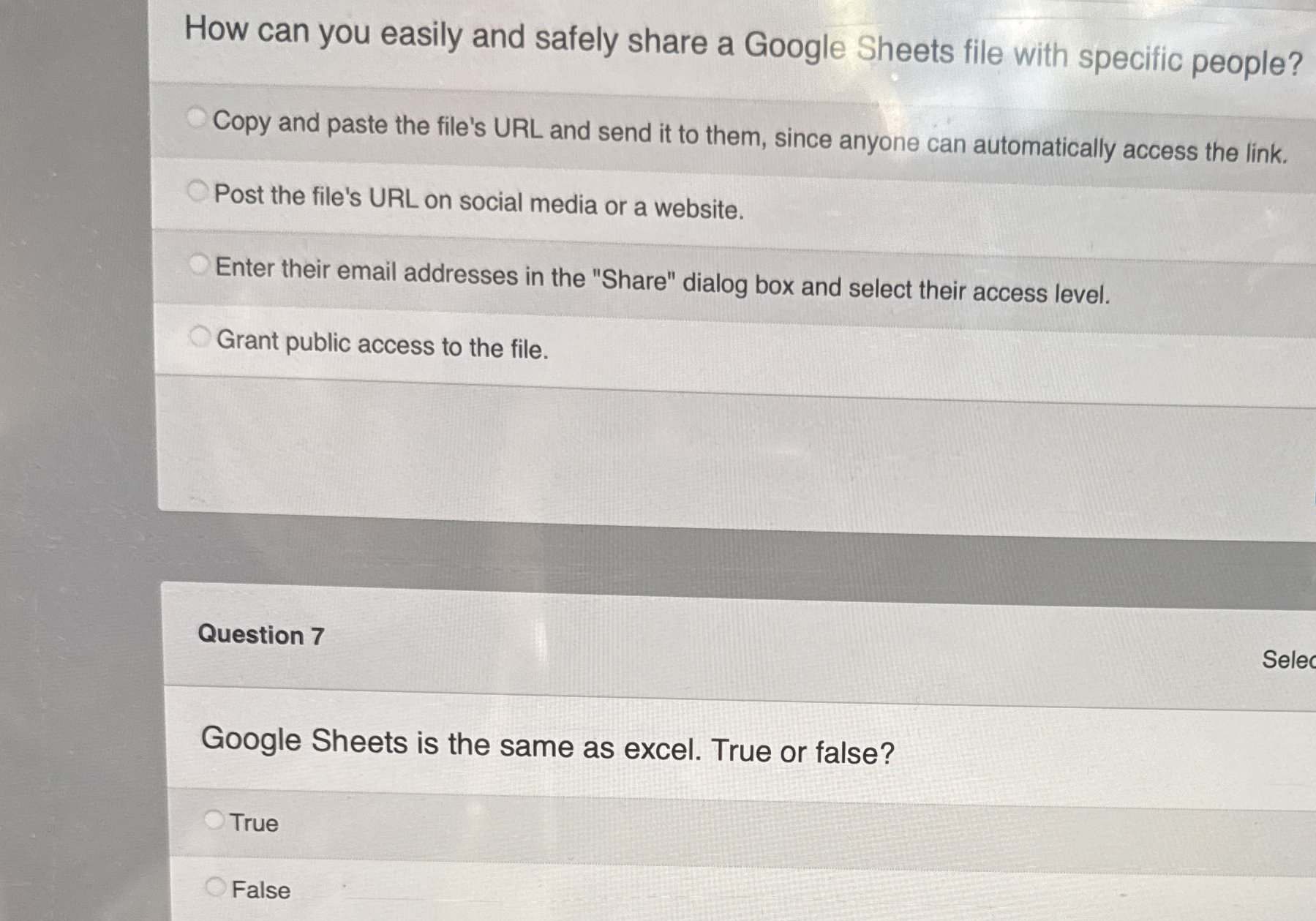 How can you easily and safely share a Google