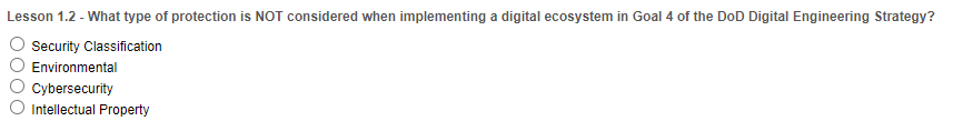 Lesson 1 . 2 - What type of protection is NOT