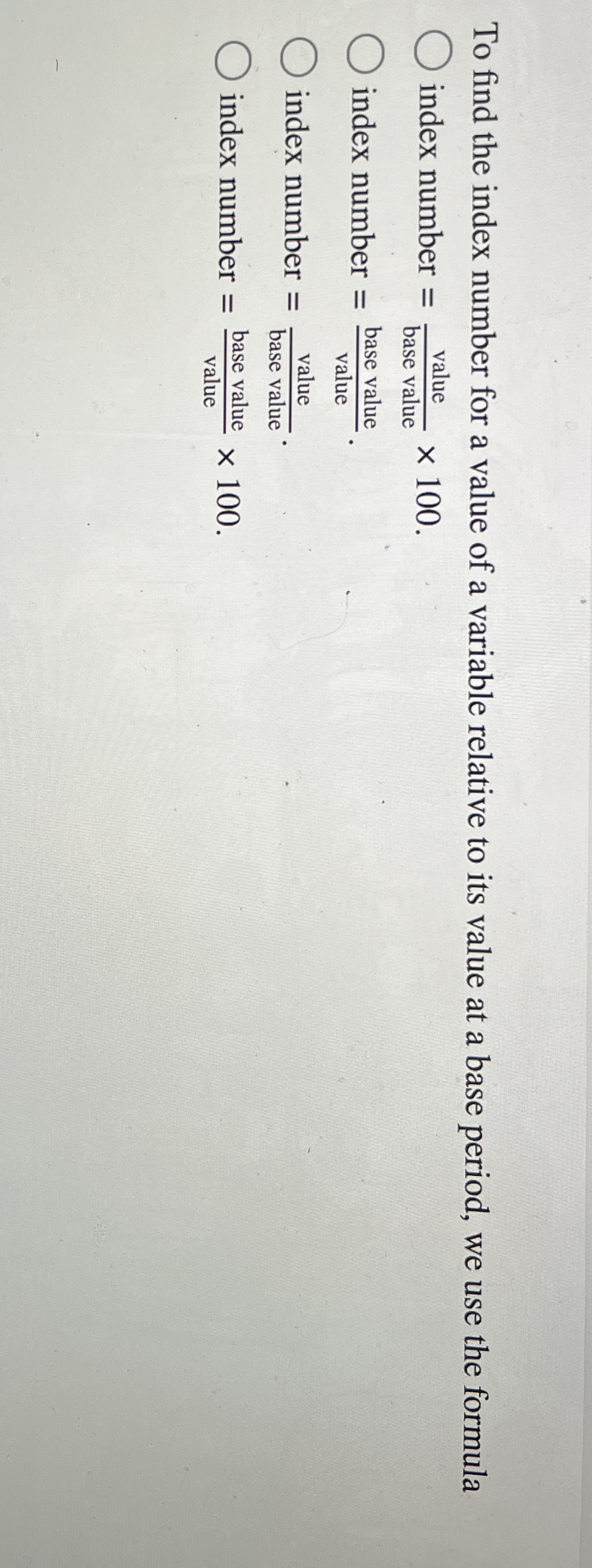 To find the index number for a value of a