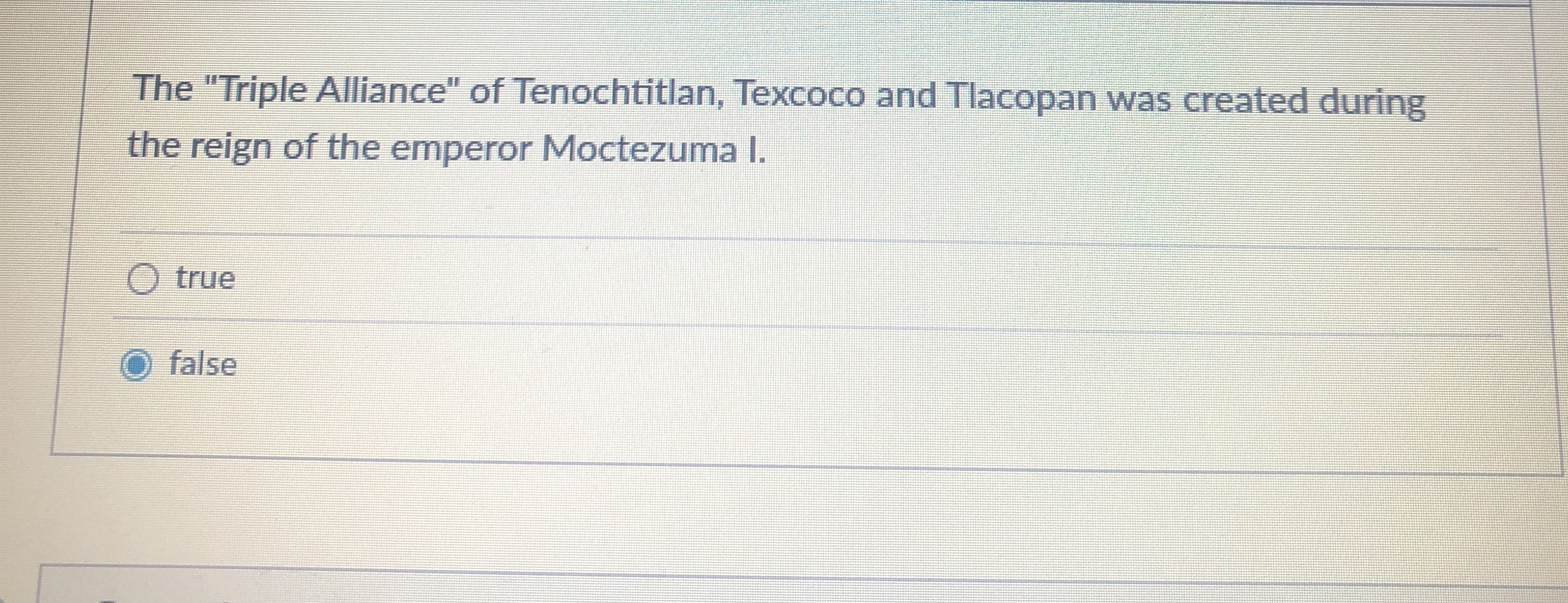 The "Triple Alliance" of Tenochtitlan, Texcoco