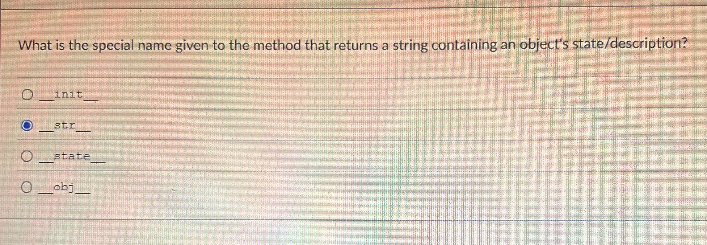 What is the special name given to the method that