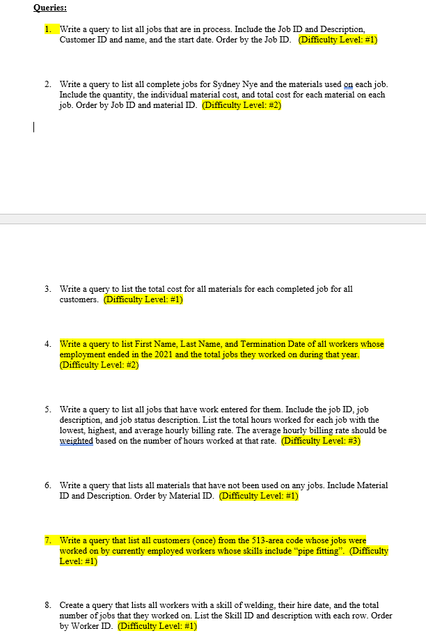 CREATE TABLE TJobs ( intJobID INTEGER NOT NULL ,