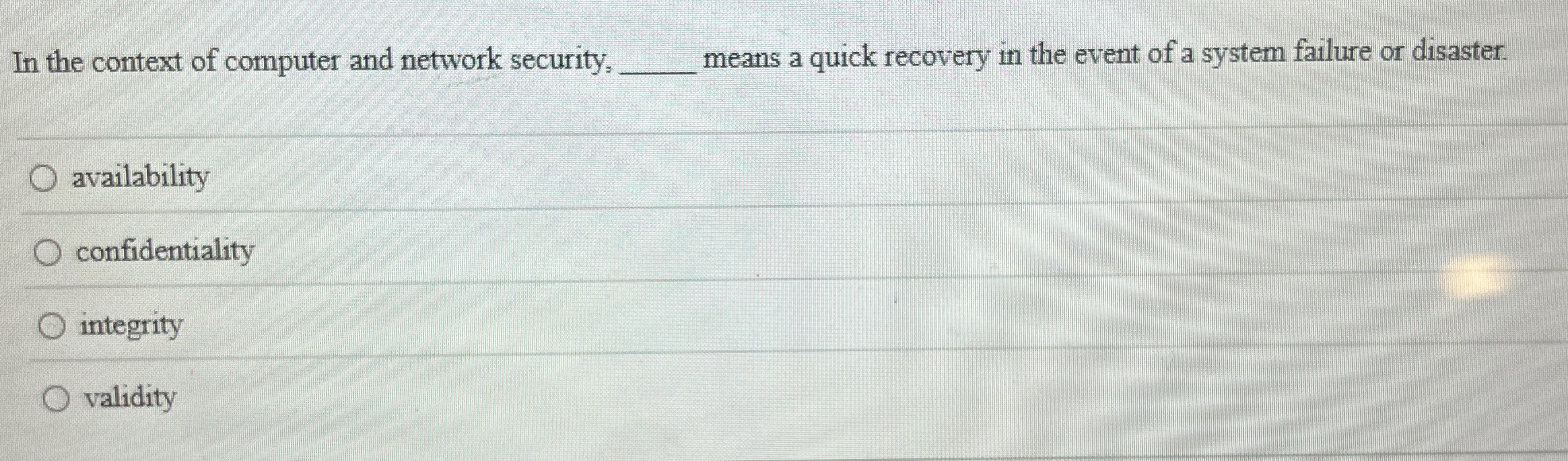 In the context of computer and network security,