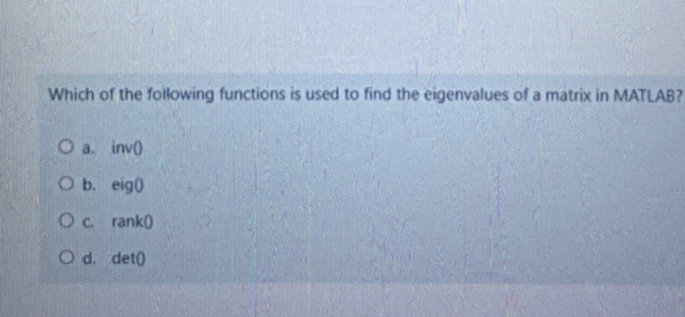 Which of the following functions is used to find