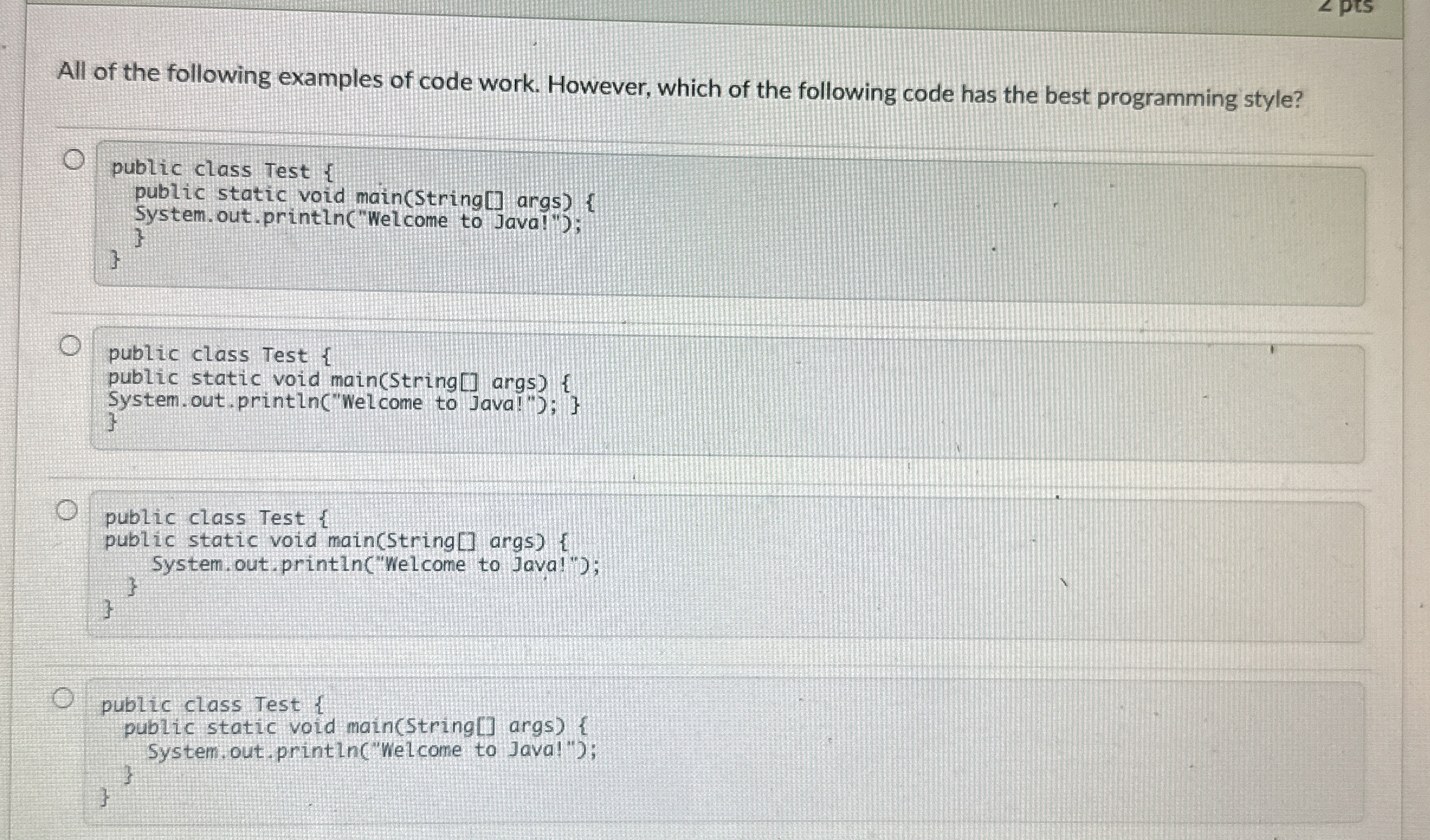 All of the following examples of code work.