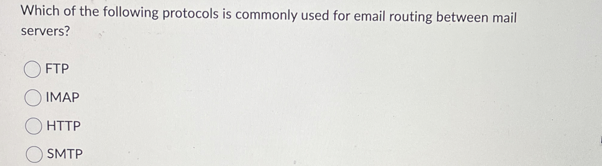 Which of the following protocols is commonly used